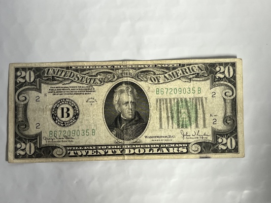 1934 $20 Federal Reserve Note