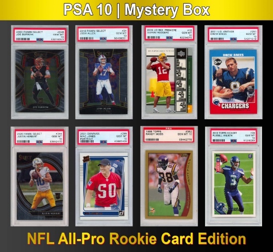 PSA 10 NFL All-PRO Rookie Card Mystery Box