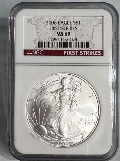 2006 1 oz $1 American Silver Eagle MS 69 NGC
