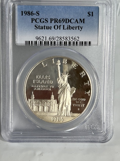 1986 S Statue of Liberty Silver Dollar PR69DCAM PCGS
