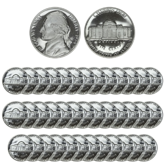 Roll of 40 1974 Proof Jefferson Nickels