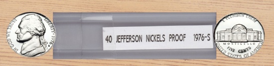 Roll of 40 1976 Proof Jefferson Nickels