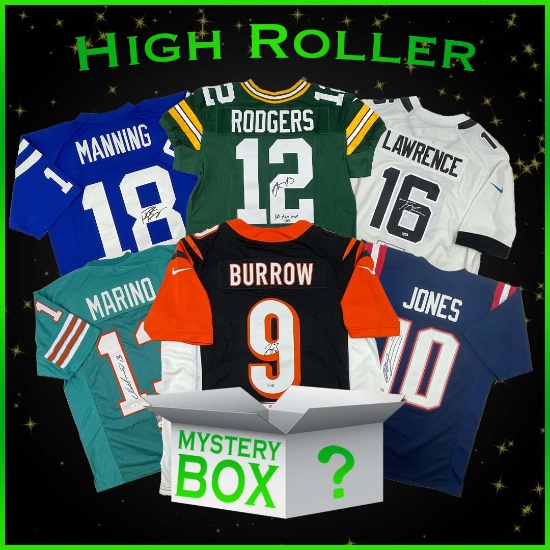 High Roller Autographed Football Jersey Mystery Box