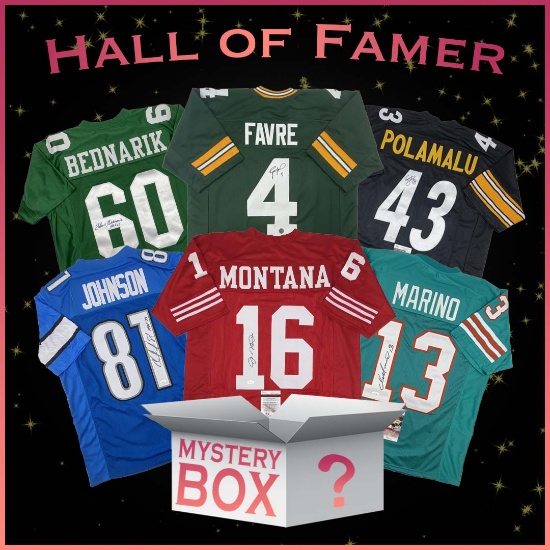 Hall of Famers Autographed Football Jersey Mystery Box