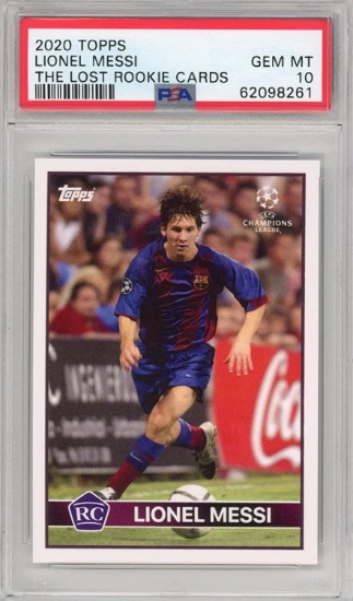 Graded 2020 Topps Lionel Messi The Lost Rookie Cards RC Soccer Card PSA 10 Gem Mint