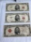 1928-1953-1963 $5 Red Seal Notes