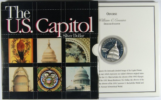 1994 US Capitol Proof Silver Dollar Bicentennial OGP