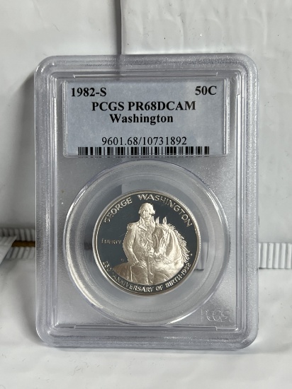 1982 S George Washington Silver Commemorative Half Dollar PR68DCAM PCGS