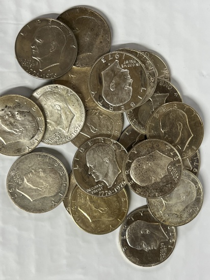 Lower Grade Proof & BU Silver Eisenhower Dollars