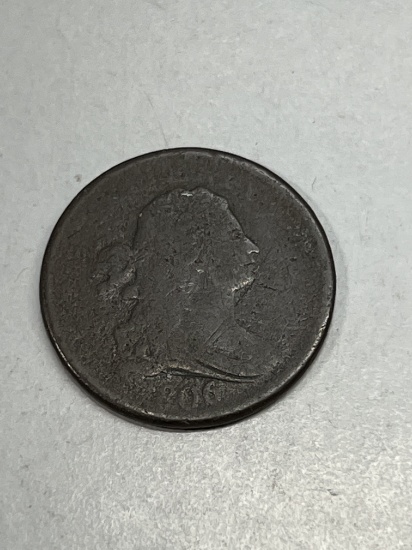 1806 Half Cent- Small"6"- **Rare**- Outstanding Coin 1/2c G/VG