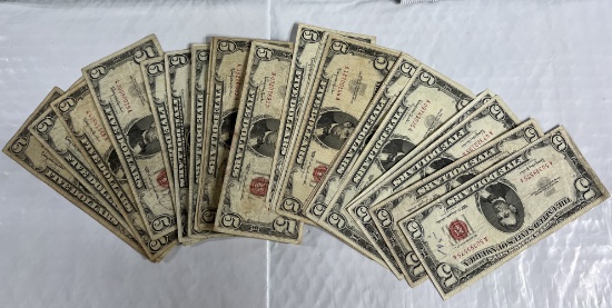 (25) 1963 $5 Red Seal Notes