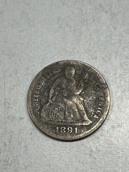 1891 Seated Liberty Dime