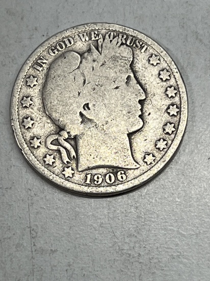 1906 S Barber Half Dollar VG