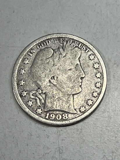 1908 D Barber Half Dollar VG