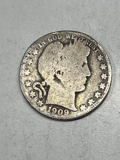 1909 O Barber Half Dollar