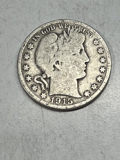 1915 D Barber Half Dollar VG