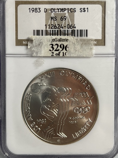 1983 D Olympic Silver Dollar MS 69 NGC