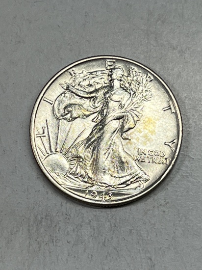 1943 Walking Liberty Half Dollar AU