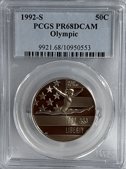 1992 Olympic Gymnast Half Dollar PR68DCAM PCGS