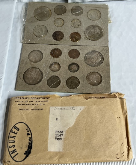 1958 p+d Double Mint Set includes 20 coins original packaging