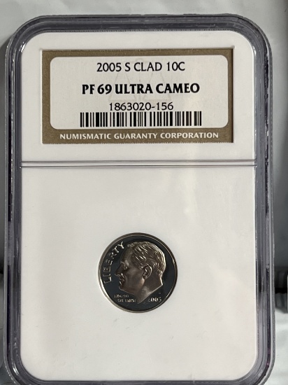 2005 S Roosevelt Dime PF 69 ULTRA CAMEO NGC