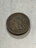 1862 Copper Nickel Indian Head Cent VF++