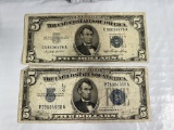 1934 & 1953 $5 Silver Certificates