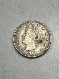 1910 Liberty Head V Nickel VF/EF