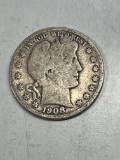 1908 S Barber Half Dollar VG