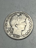 1911 D Barber Half Dollar VG