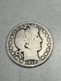 1912 S Barber Half Dollar VG