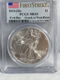 2015 W 1 oz $1 American Silver Eagle MS 69 PCGS