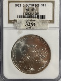 1983 D Olympic Silver Dollar MS 69 NGC