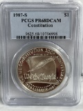 1987 S Constitution Silver Dollar PR68DCAM PCGS