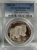 2013 W Girl Scouts 100th Anniversary Silver Dollar PR68DCAM PCGS