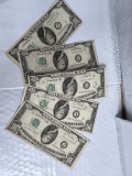 (5) 1950 $10 Federal Reserve Notes