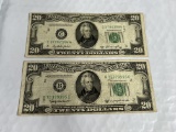 (2) 1950 $20 Federal Reserve Note