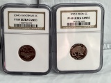 2004 S Handshake + 2005 S Bison Jefferson Nickels PF69 Ultra Cameo NGC