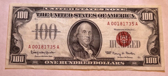 1966 $100 Red Seal Note