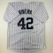 Autographed/Signed Mariano Rivera New York Pinstripe Baseball Jersey Beckett BAS Holo
