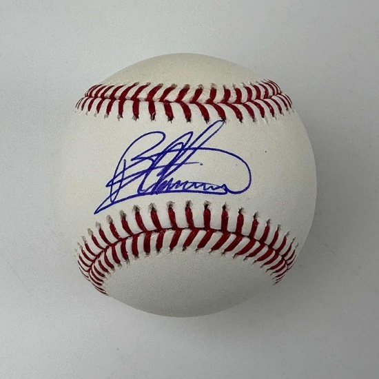 Autographed/Signed Bartolo Colon Rawlings Official Major League Baseball ROML JSA COA Auto