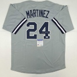 Autographed/Signed Tino Martinez New York Grey Baseball Jersey PSA/DNA COA