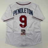 Autographed/Signed Terry Pendleton Atlanta White Baseball Jersey JSA COA