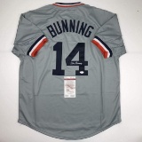 Autographed/Signed Jim Bunning Detroit Grey Baseball Jersey JSA COA