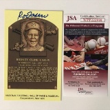 Autographed/Signed Rod Carew HOF Hall Of Fame Baseball Plaque Postcard JSA COA
