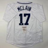Autographed/Signed Denny McLain Detroit White Baseball Jersey JSA COA