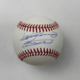 Autographed/Signed Vladimir Vlad Guerrero Jr. & Sr. Rawlings Official Major League Baseball BAS COA
