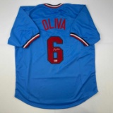 Autographed/Signed Tony Oliva Minnesota Light Blue Baseball Jersey Beckett BAS COA