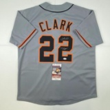 Autographed/Signed Jack Clark The Ripper San Francisco Grey Baseball Jersey JSA COA