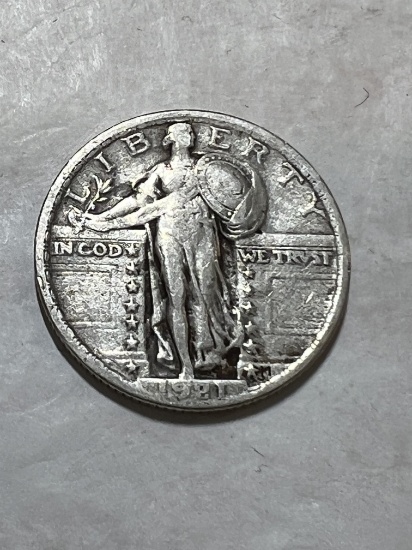 1921 Standing Liberty Quarter VG+ Key Date